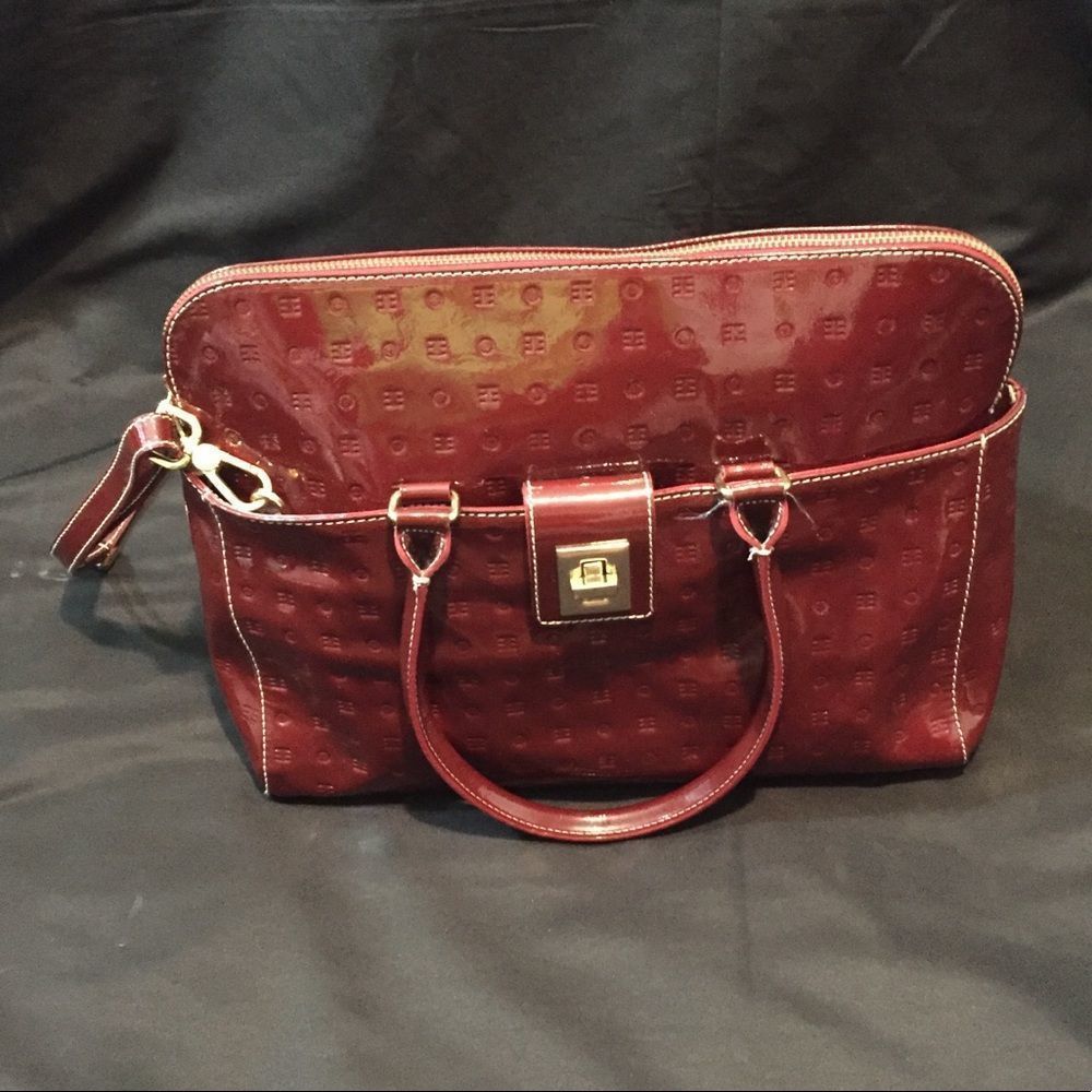 Arcadia Monogram Satchel (Burgundy)